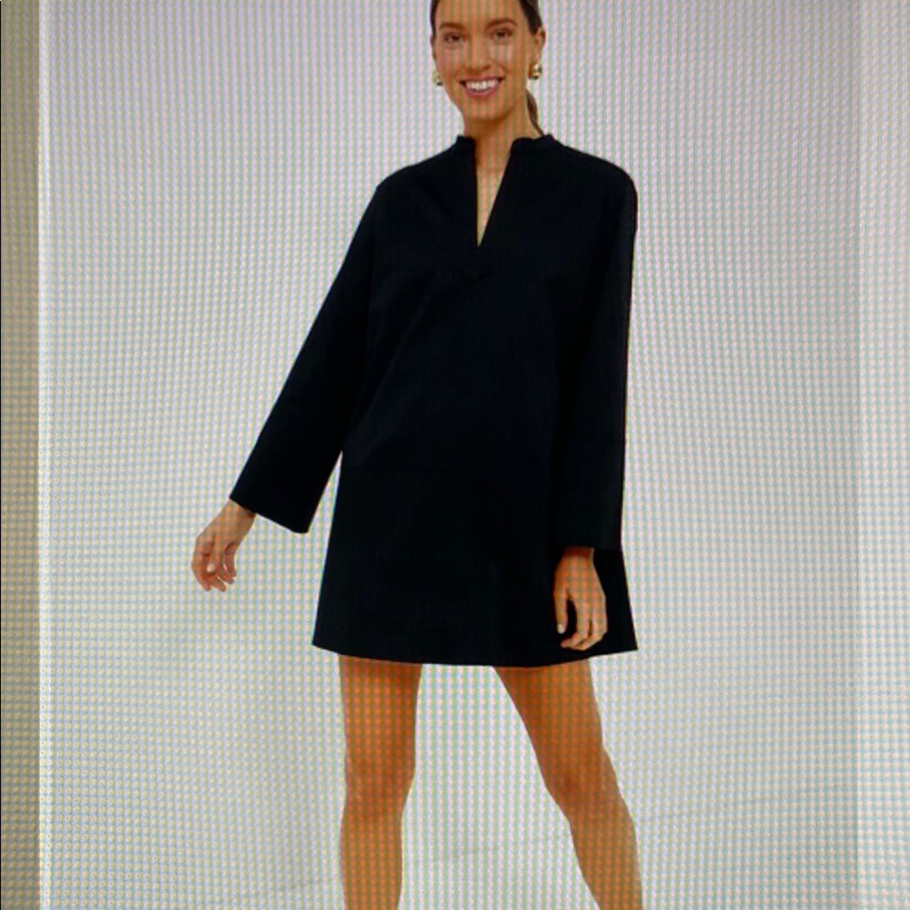Tuckernuck Black Long Sleeve V-Neck Dress